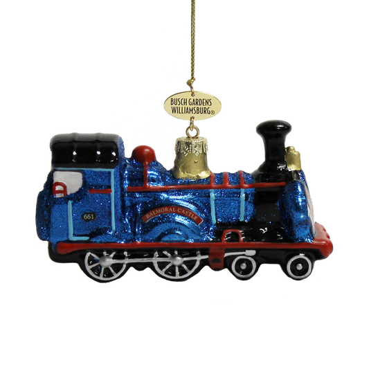 Busch Gardens Williamsburg Train Glass Ornament