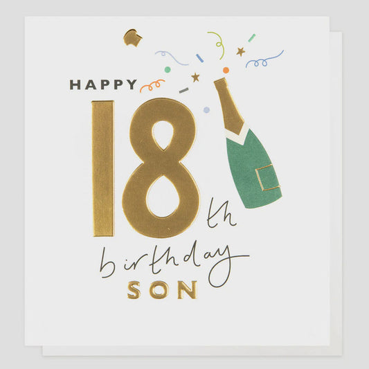 Caroline Gardner 18th Birthday Son Greetings Card