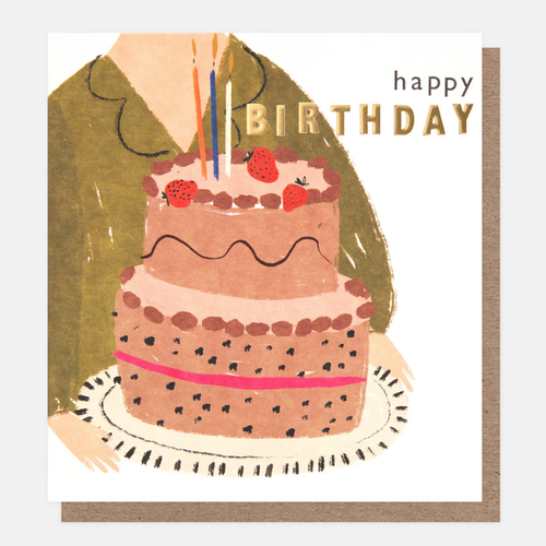 Caroline Gardner Cake & Candles Happy Birthday Greetings Card