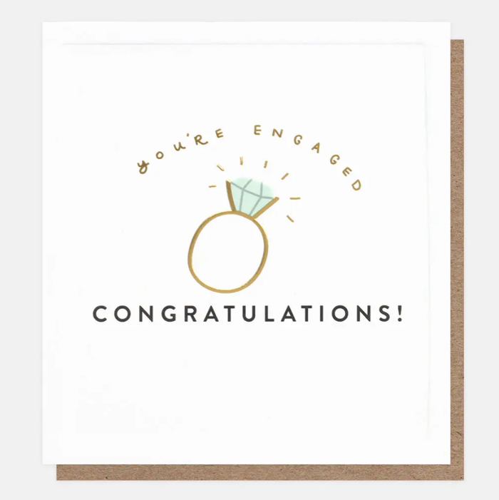 Caroline Gardner Engagement Ring Greetings Card
