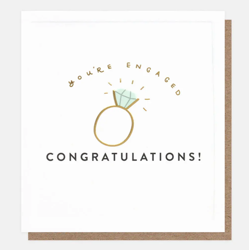 Caroline Gardner Engagement Ring Greetings Card