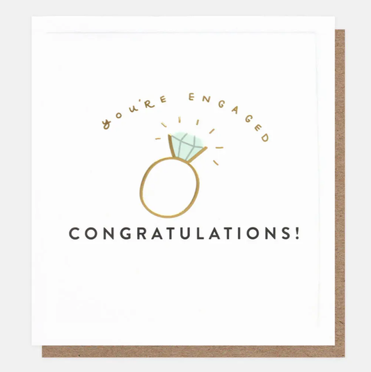 Caroline Gardner Engagement Ring Greetings Card