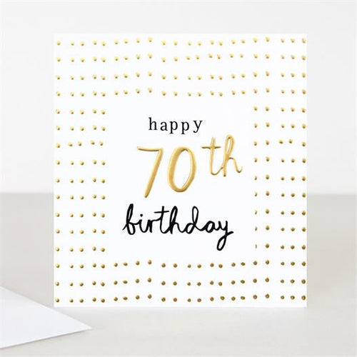 Caroline Gardner Happy 70th Greetings Card