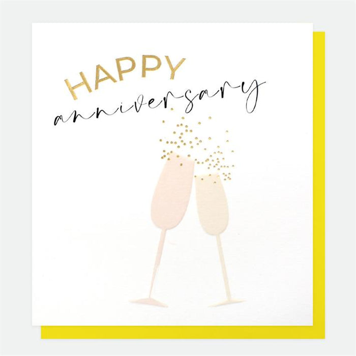 Caroline Gardner Happy Anniversary Glasses Greetings Card