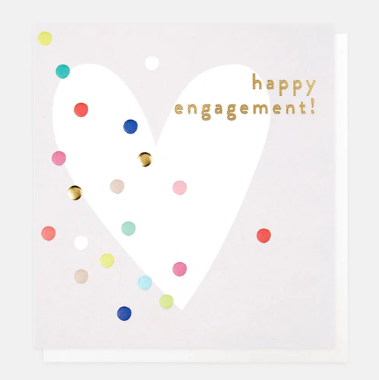 Caroline Gardner Happy Engagement Dotty Greetings Card