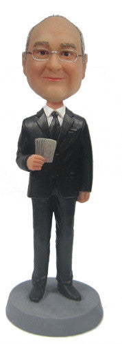 Cash Man Businessman Bobblehead #5 - National Bobblehead HOF Store