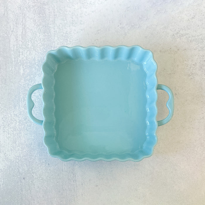 Casserole Ridged Square Blue