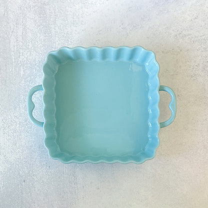 Casserole Ridged Square Blue