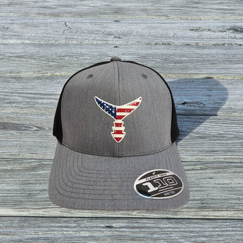 Chasing Tail - Liquid Embroidered Snap Back Hat - Heather Gray / Black