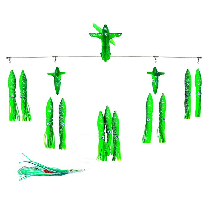 chatterlures_36in_wingman_side_tracker_spreader_bar_green
