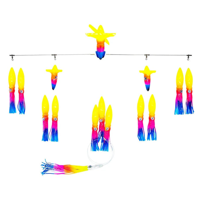 chatterlures_36in_wingman_side_tracker_spreader_bar_rainbow