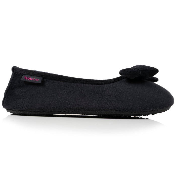 Chaussons ballerines Femme Noir rouges