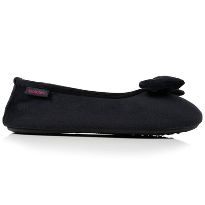 Chaussons ballerines Femme Noir rouges