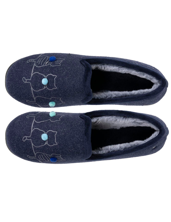 Chaussons slippers Femme Bleu