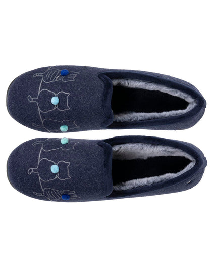 Chaussons slippers Femme Bleu
