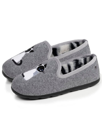 Chaussons slippers Femme Gris