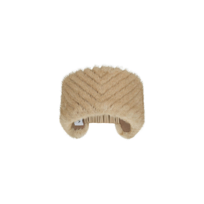 Chevron Beanie Band - Cappuccino