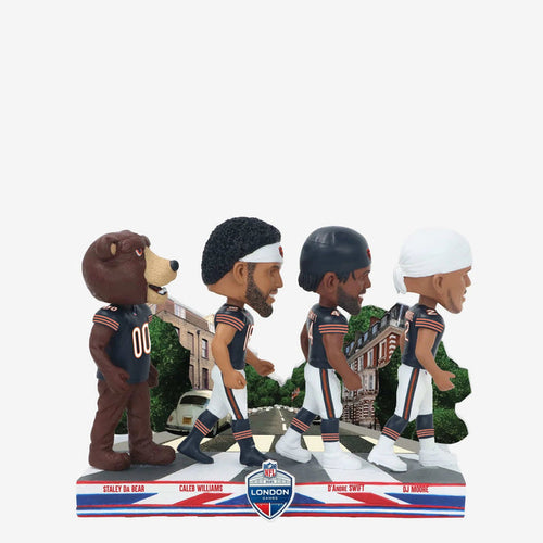 Chicago Bears 2024 International Game Abbey Road Mini Bobblehead Scene NFL