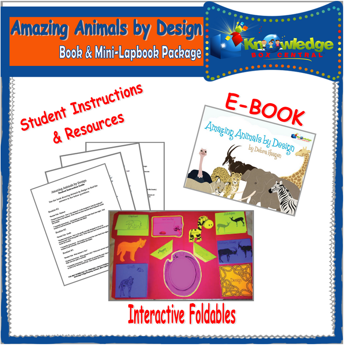 Ebook / Amazing Animals by Design Children's Book & Mini-Lapbook PACKAGE