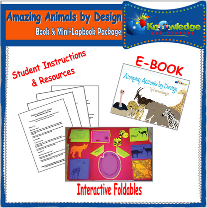 Ebook / Amazing Animals by Design Children's Book & Mini-Lapbook PACKAGE