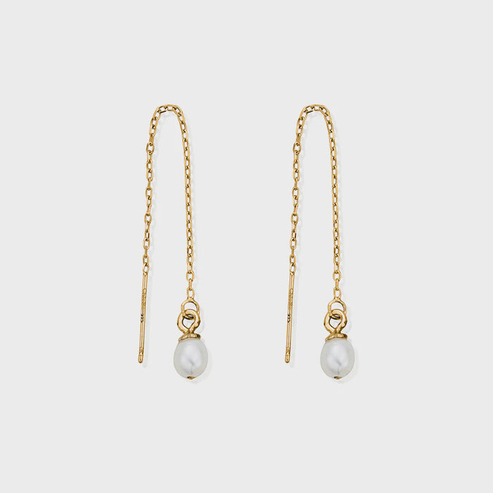 ChloBo Ethereal Pearl Drop Earrings - Gold