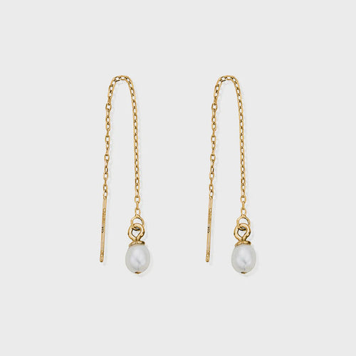 ChloBo Ethereal Pearl Drop Earrings - Gold