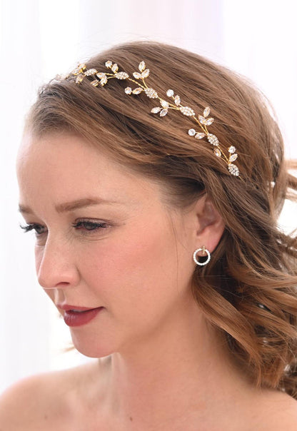 Circle Gold Zircon Stud Earrings- Made By Survivors
