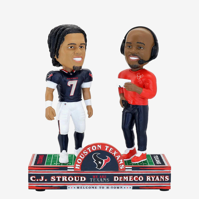 C.J. Stroud & DeMeco Ryans Houston Texans Dual NFL Football Bobblehead