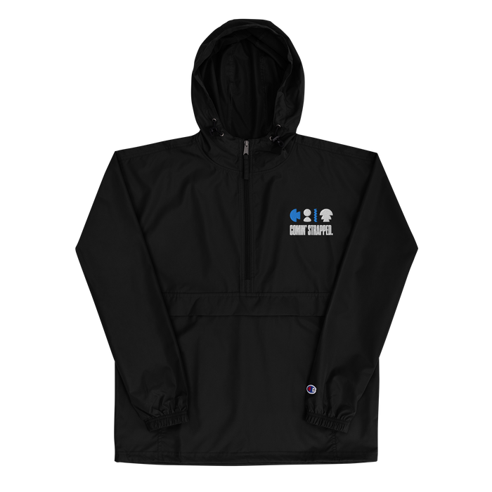 Comin' Strapped - Embroidered Champion Packable Jacket