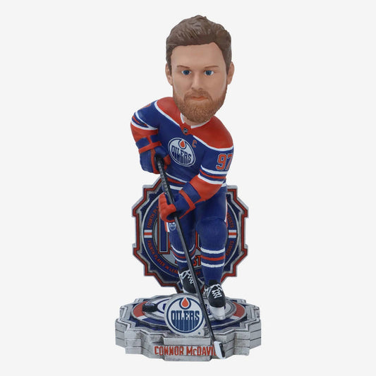 Connor McDavid Edmonton Oilers 100 Assists NHL Hockey Bobblehead
