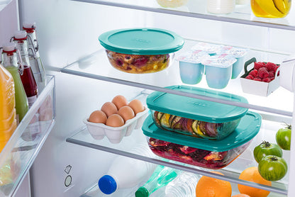 Cook & Store - Round glass dish with lid compatible air fryer