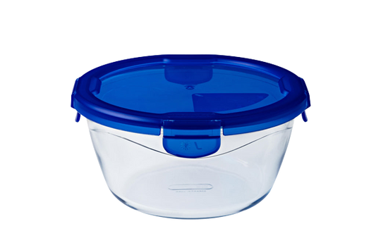 Cook&Go - Round glass storage container with waterproof lid