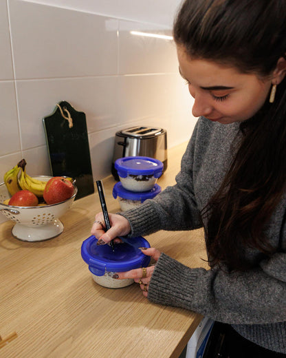Cook&Go - Round glass storage container with waterproof lid