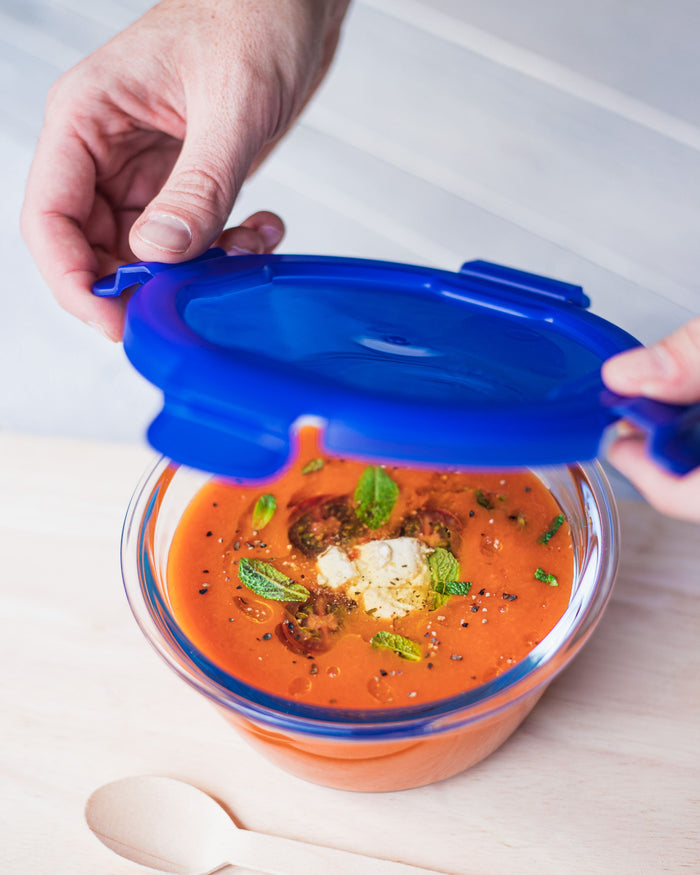 Cook&Go - Round glass storage container with waterproof lid