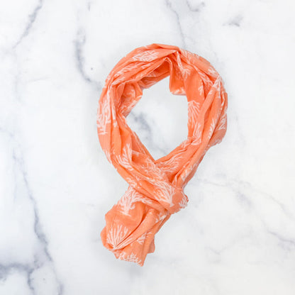 Coral Infinity Scarf