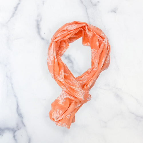 Coral Infinity Scarf