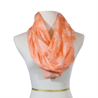 Coral Infinity Scarf
