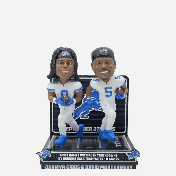 David Montgomery & Jahmyr Gibbs Detroit Lions Gamebreaker Dual NFL Football Bobblehead