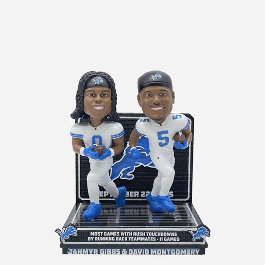 David Montgomery & Jahmyr Gibbs Detroit Lions Gamebreaker Dual NFL Football Bobblehead