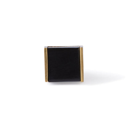 Dax Noir Cube Knob with Trim 2.9cm