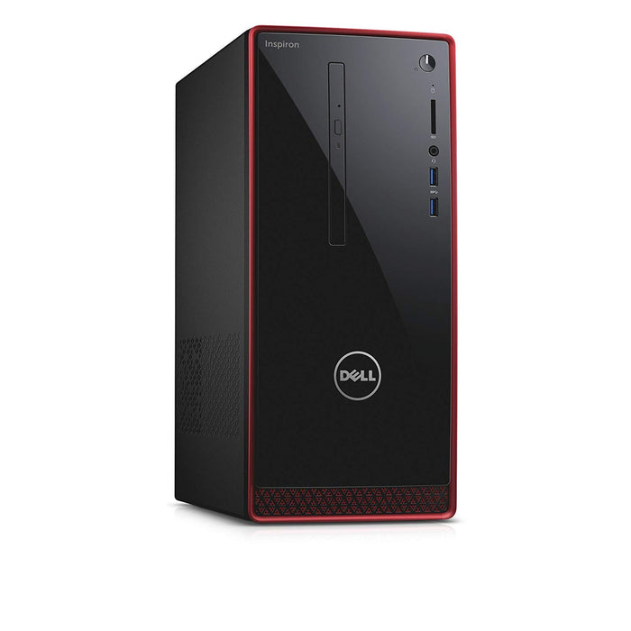 Dell Inspiron 3656 Mini-Tower - AMD A10-8700P 1.8GHz Processor (upto 3.2GHz), 8GB Memory, 240GB SSD, DVD Rom, 802.11 b/g/n WiFi, BT 4.0, Windows 10 Professional, Keyboard & Mouse - Coretek Computers