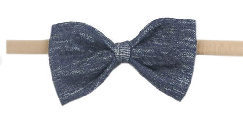 Denim Copper Pearl Classic Bow