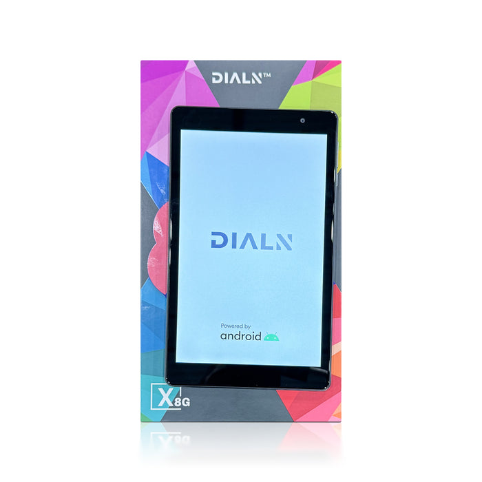 DIALN X8G Android 13 Tablet - 8" HD+ Display, 4G LTE, Android 13, Quad Core, 3GB RAM, 64GB Storage, Dual Cameras, Expandable Storage, Metal Back, with Rugged Case - Portable & Durable for Everyday Use