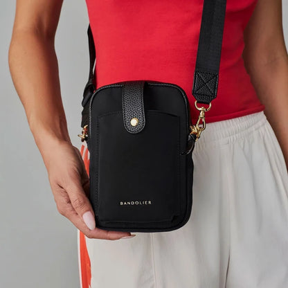 Dillon Nylon Crossbody Bag - Black/Gold