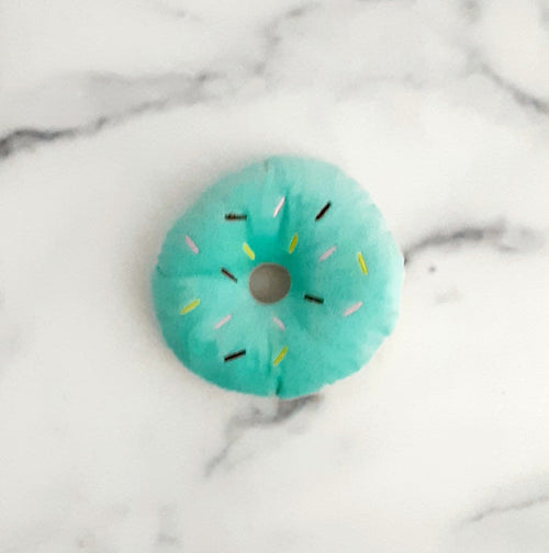 Dog Squeaky Donut Blue