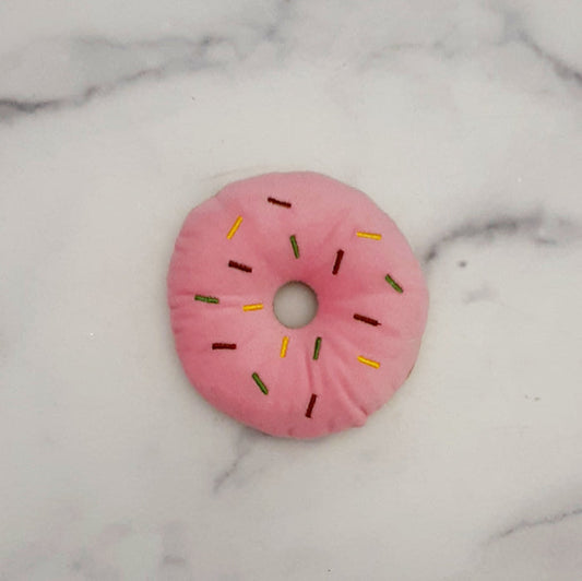 Dog Squeaky Donut Pink