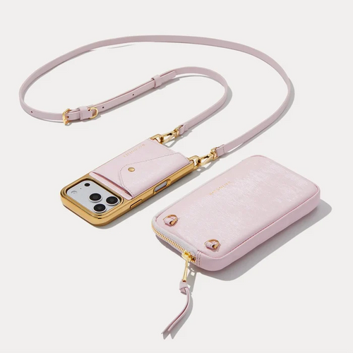Donna Pouch Set - Pink Wave/Chrome Gold