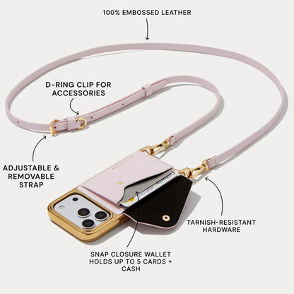 Donna Pouch Set - Pink Wave/Chrome Gold