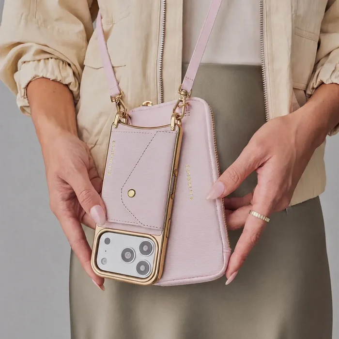 Donna Pouch Set - Pink Wave/Chrome Gold