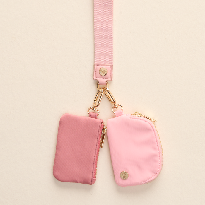 Dynamic Duo Pouch Wristlet - Rose